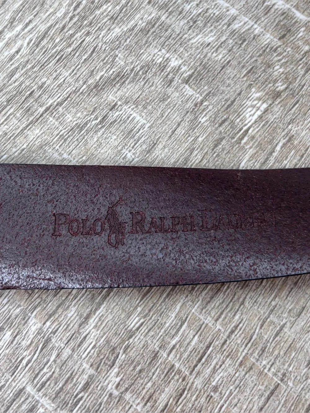 Vintage Polo Ralph Lauren Mens 38 Dark Brown Leather Belt Silver Buckle Patina